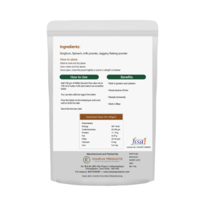 Millet Spinach Pan cake